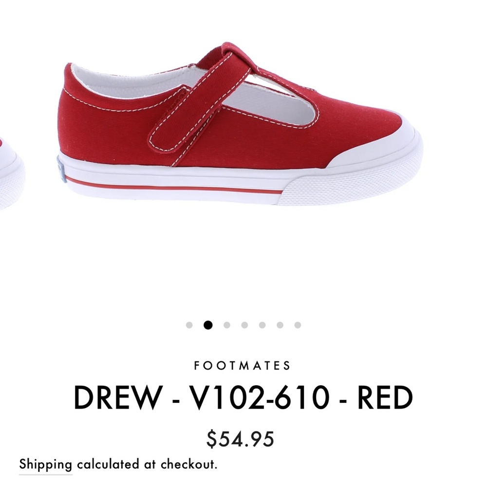 FootMates Kids Bright Red Sneakers (Drew) - Picture 8 of 9